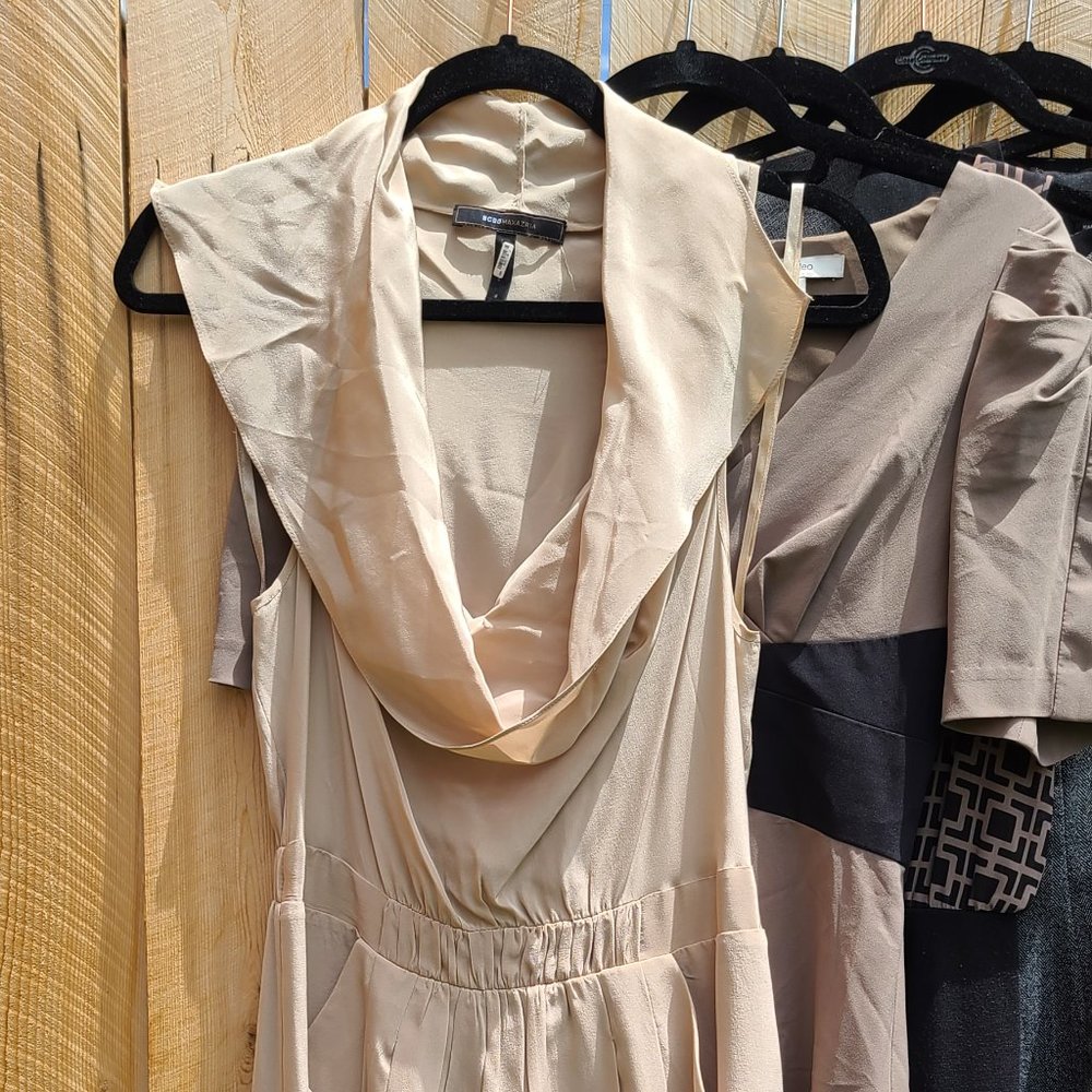 BCBGmaxazria - Racerback, cowl neck, midi dress
